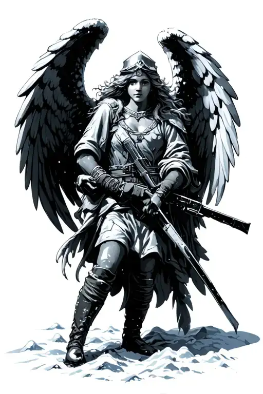 Angel And Snow And Solider