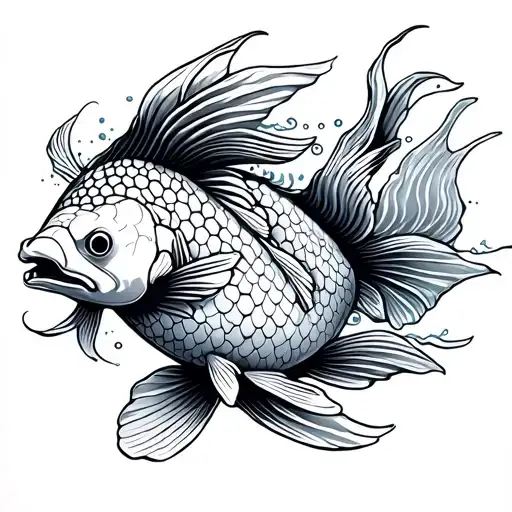 Koi Fish 2 With Waves