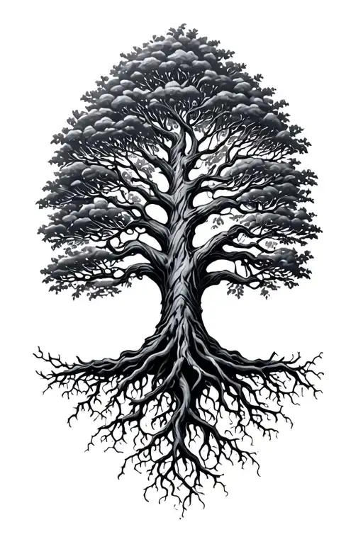 Tree Of Life With Long Roots