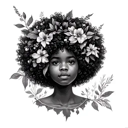 Afro Girl Mother Nature