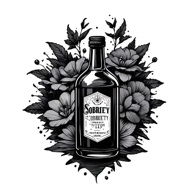Sobriety Bottle Surrounded