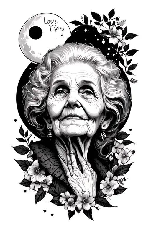 Love You To The Moon And Back To Admire My Dead Grandma