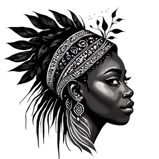 Black African Goddess Back Ground