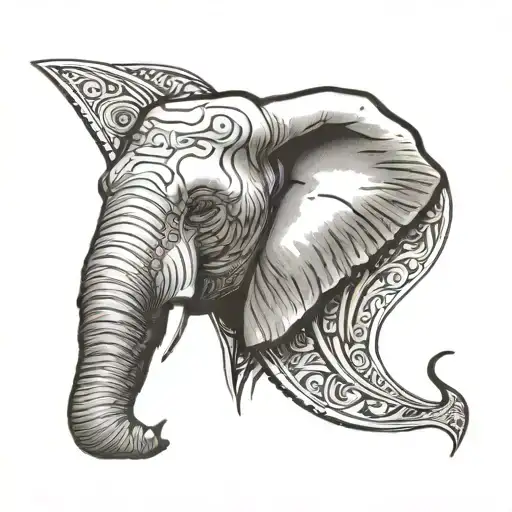 Fineline Elephant Head