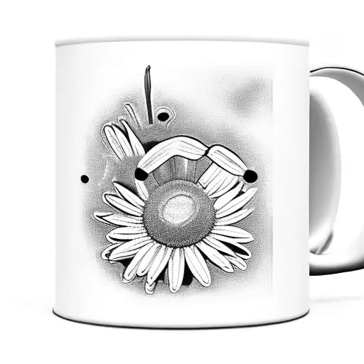 Coffee Mug With Daisys