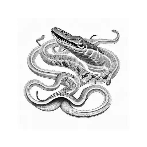 Masculine Floral And Snake