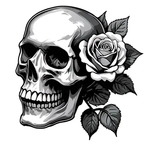 Skull Rose Diamoind