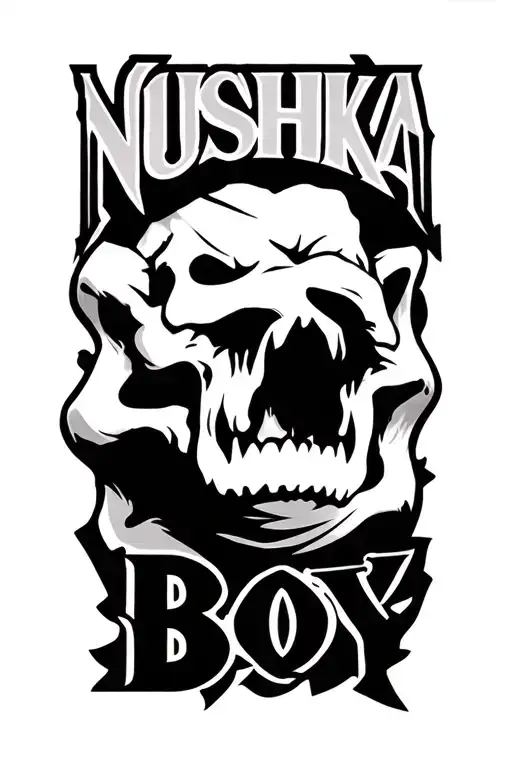 Text Saying Nushka Boy