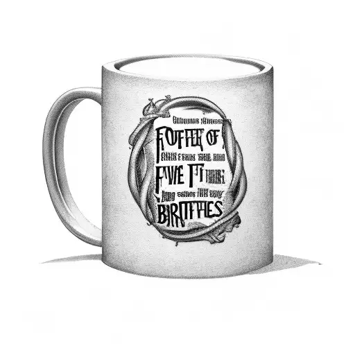 A Coffee Mug With The Lyrics Of A Favorite Avett Brothers Song Intertwined