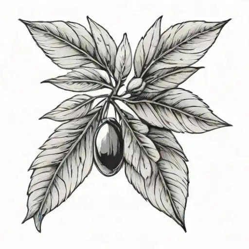 Half Olive Branch Leaf