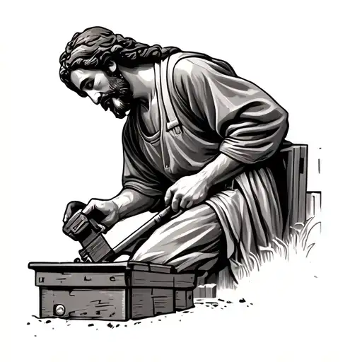 Jesus Christ Working At Home Depot As A Carpenter