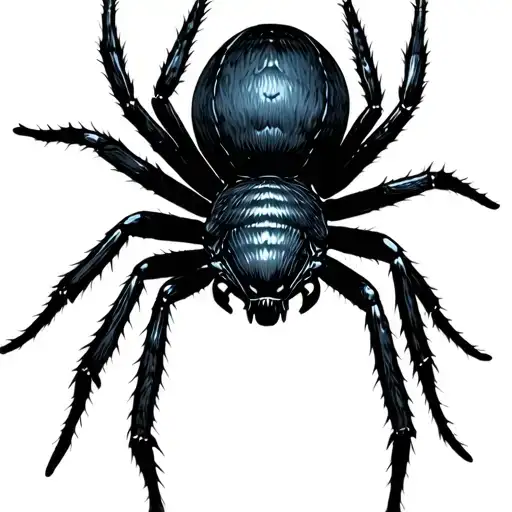 A Black Widow Spider With Name