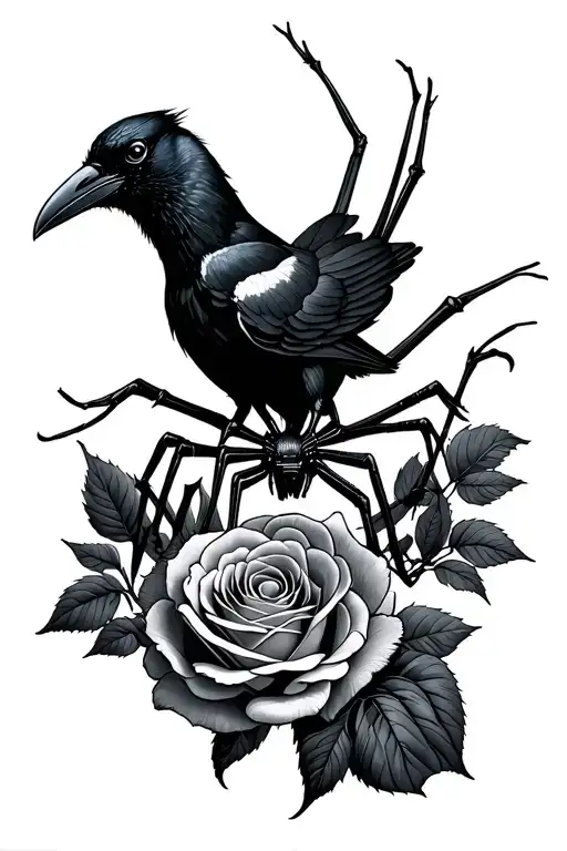 Crow Roses Book Spider