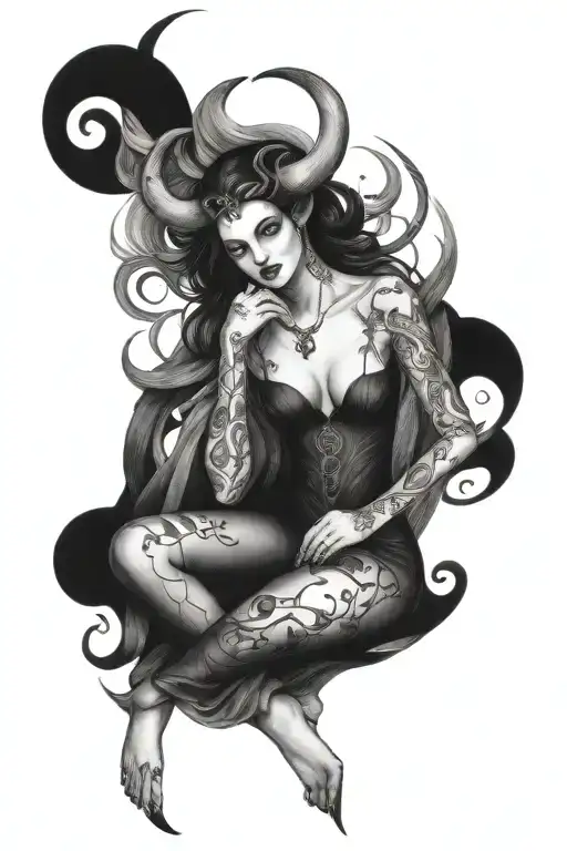 Satanic Woman Full Body