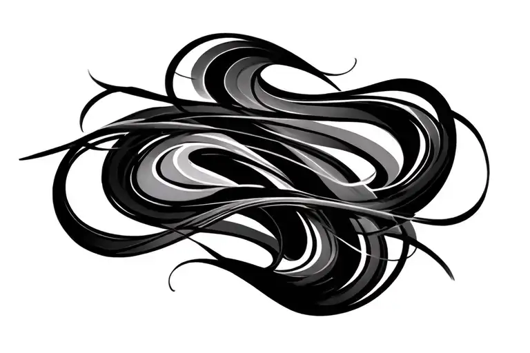 Abstract Lines Wavy Lines Shaded