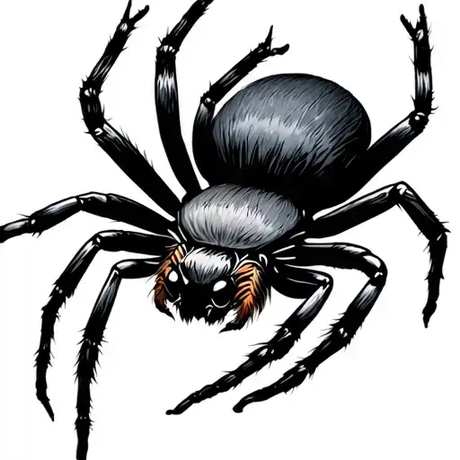 Small Spider Tatto Near Waist