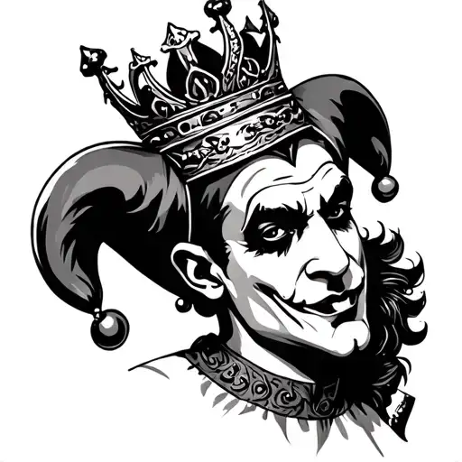 Jester With A Crown On His Head