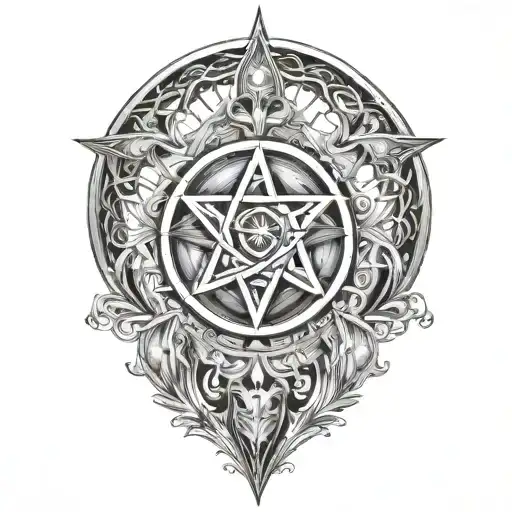 Wiccan Style Tattoo Design
