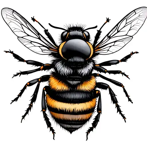 Outline Of Bee Hovering