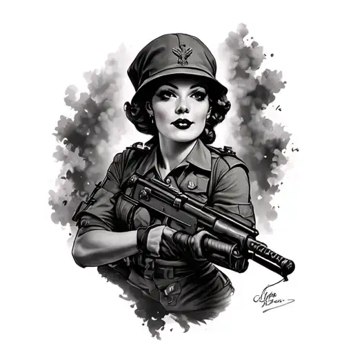 German Pin-up Ww2 Assault