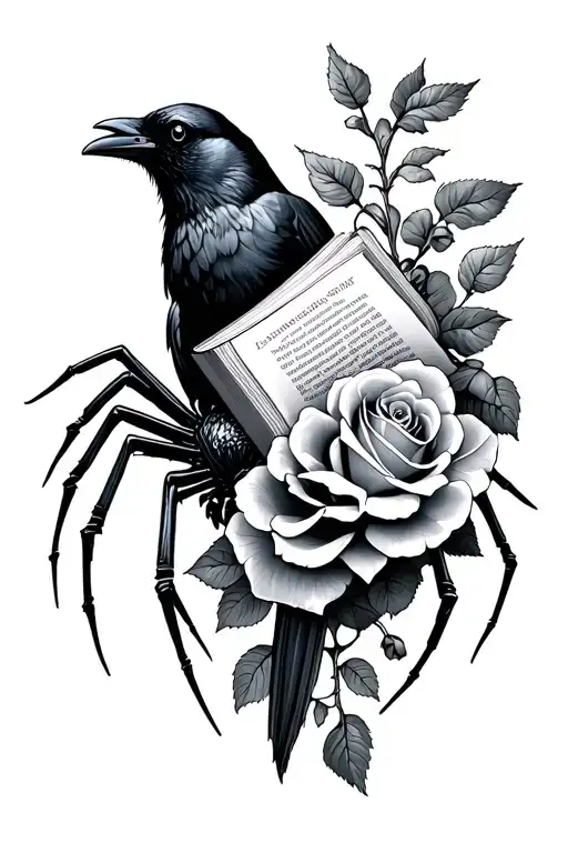 Crow Roses Book Spider