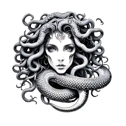 Medusa With Boa Constrictor