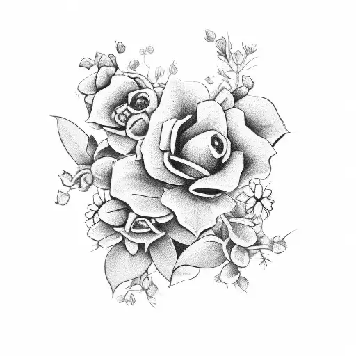 Vine With Flowers And Thorns