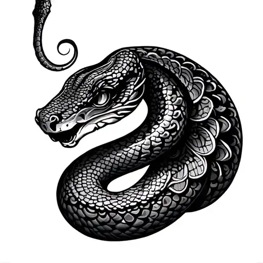 Snake And Mandala Design Incorporating