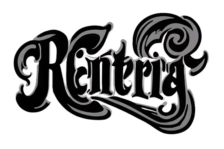 Chicano Lettering Saying Renteria