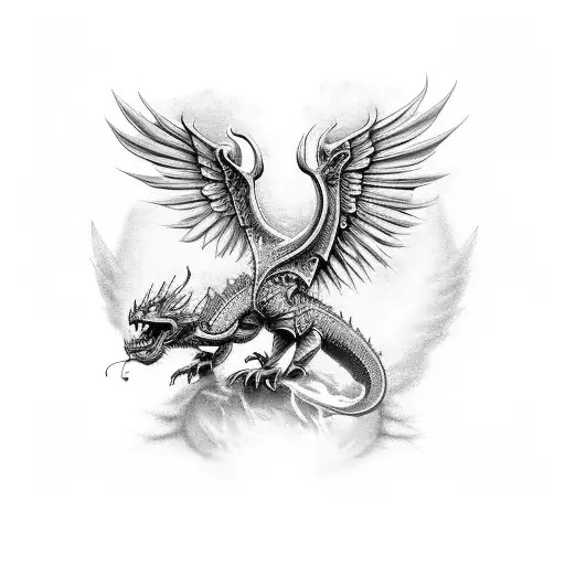 Archangel Spearing Dragon