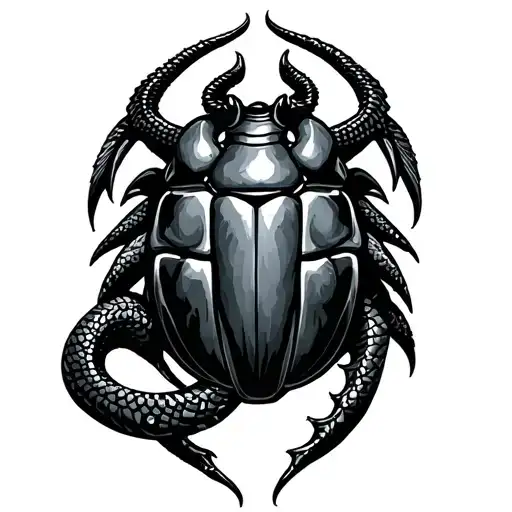 Egyptian Scarab Cobra Anque