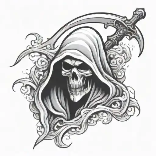 Grim Reaper No Face Floating