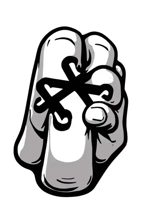 Autism Symbol On Finger