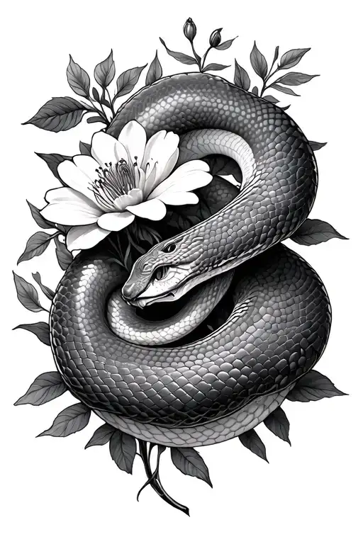 Flowers Snake Wrapped Deep Meaning