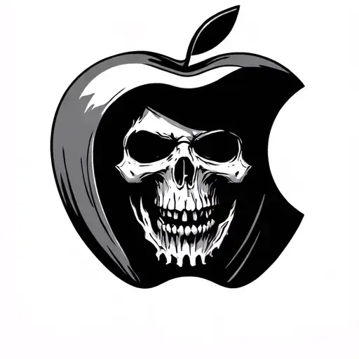 Apple With The Grim Reaper Inside