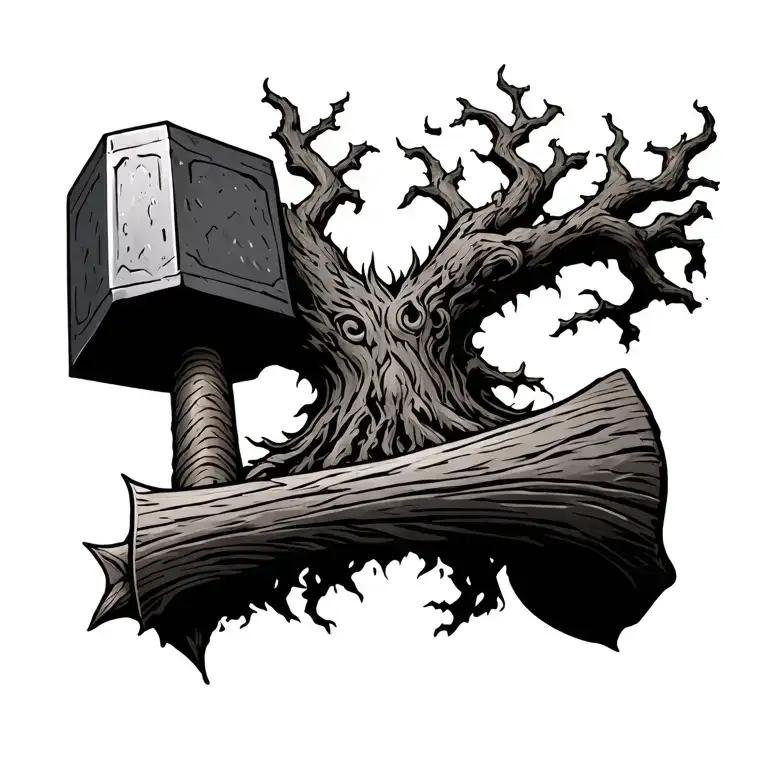 Elder Tree And Thors Hammer