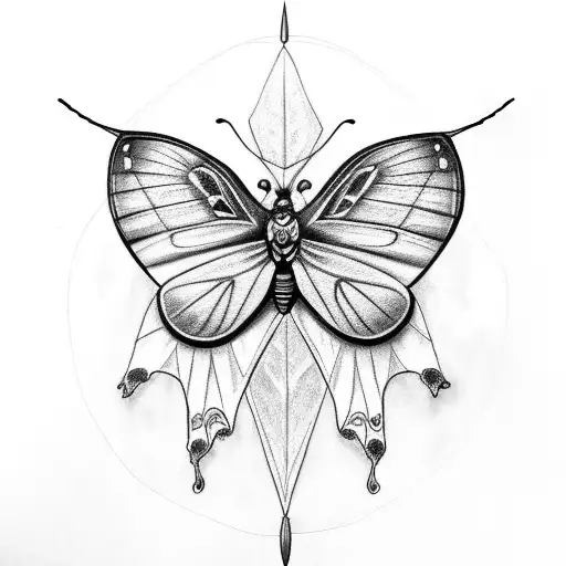 Luna Moth And Monarch Butterfly