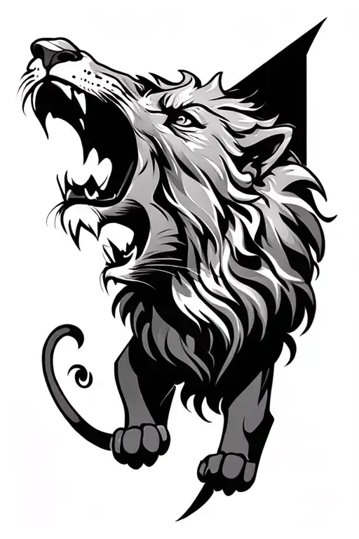 Angles And Lion Roaring