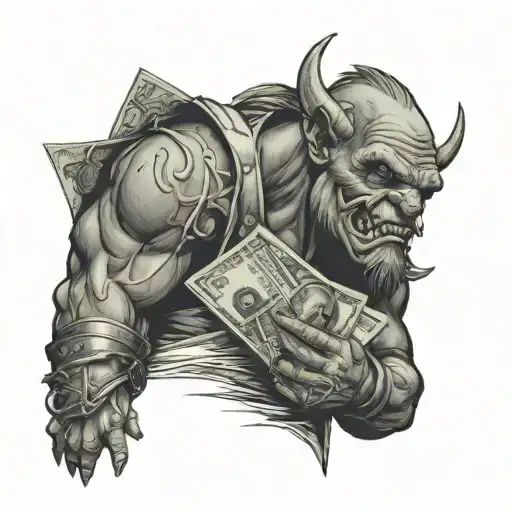 Orcchard With Money Pouring