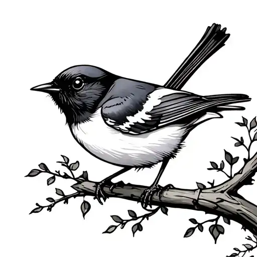 Willy Wagtail Fine Line