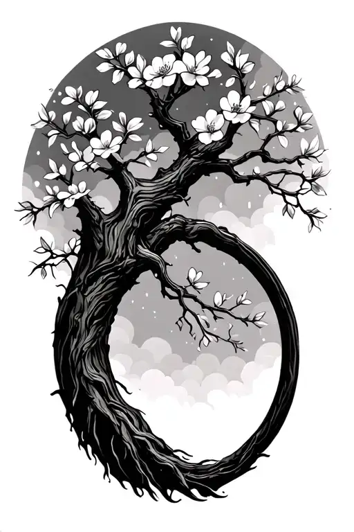 Tree Of Life With Cherry Blossoms