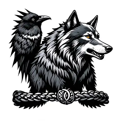 Indian Bear Wolf Crow Bracelet In