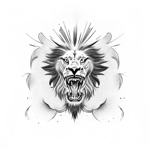 Back Piece Lion And Eagle