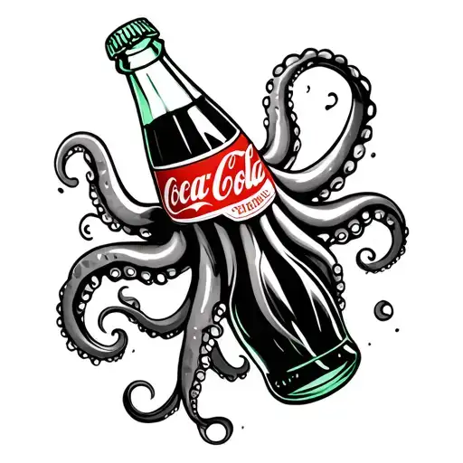Octopus Inside A Mexican Coke Bottle