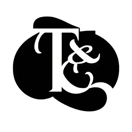 A Small Symbol With Letters T & A Minimalist