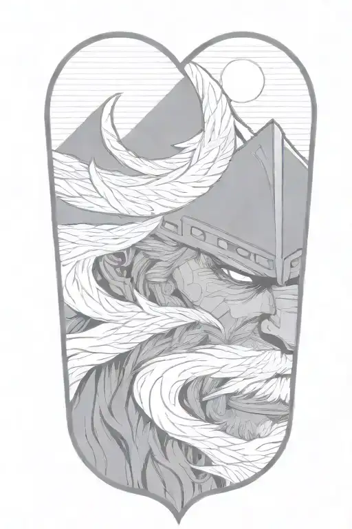 This Is All Part Of Odin's Face Profile Holding