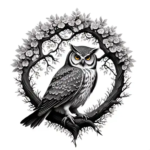Tree Of Life And Owl