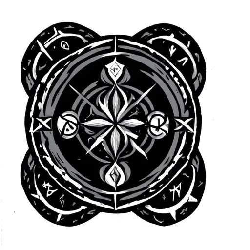 Nordic Runes Circle Surrounding