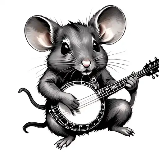 Country Mouse Playing Banjo
