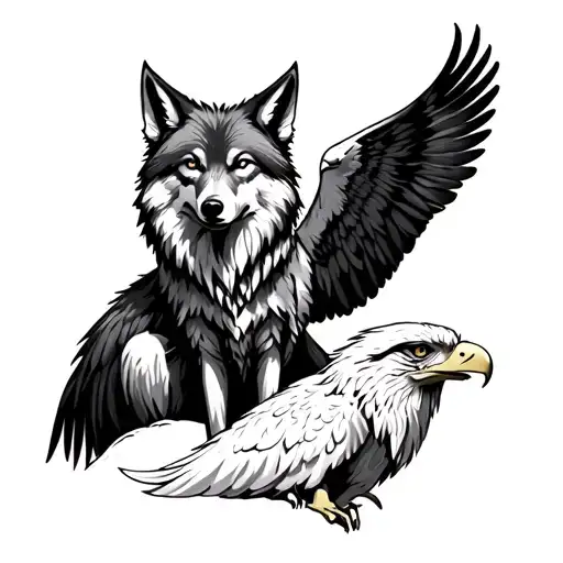 Wolf Fox Eagle Trio